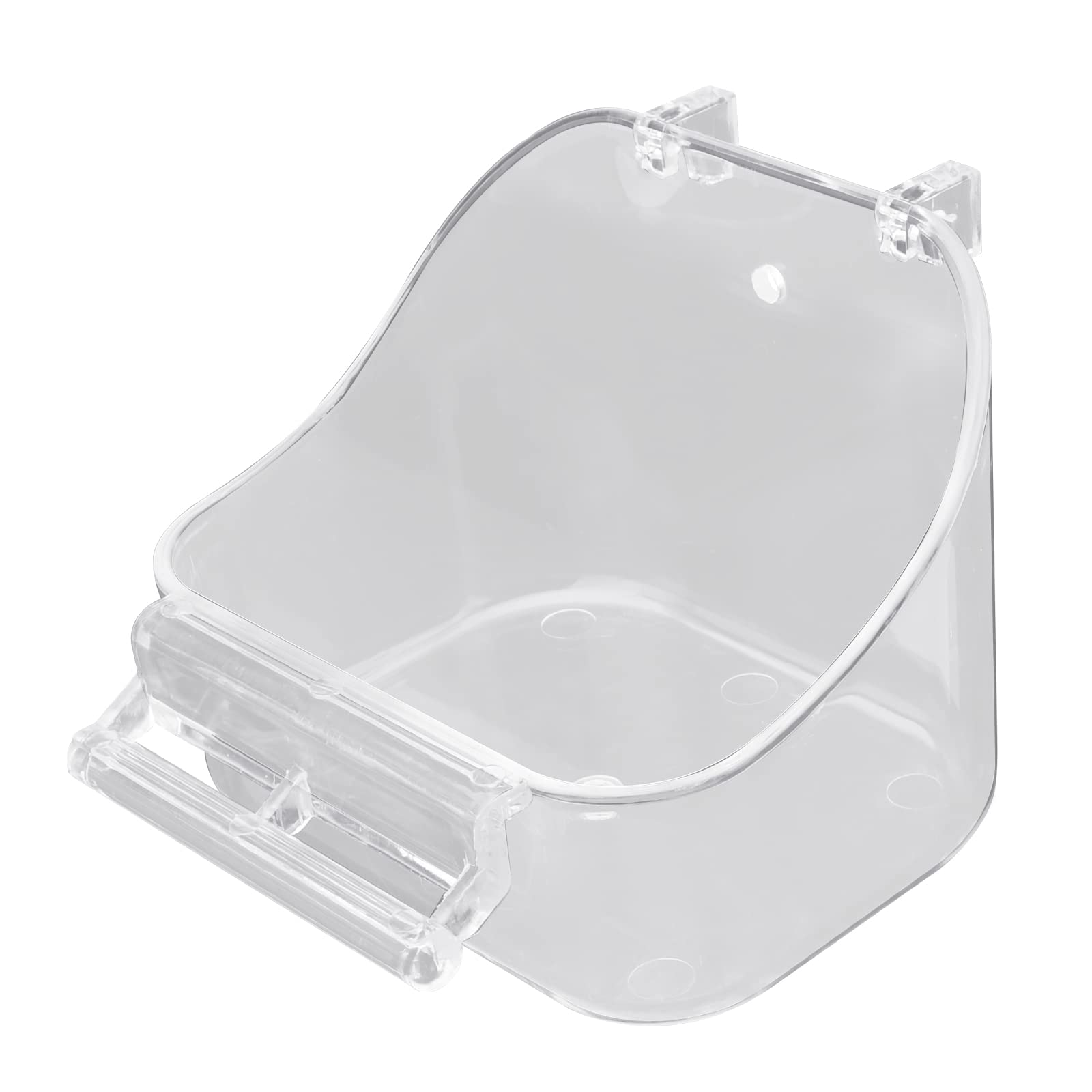 Baño para pájaros Pet Bird Parrots Bañeras Colgando Cubo de Baño de Aves Bañera de Aves Jaula de Ducha Jaula Pequeña Bañera de Loro Bañera para pájaros para jaula Caja de baño para pájaros Blanco