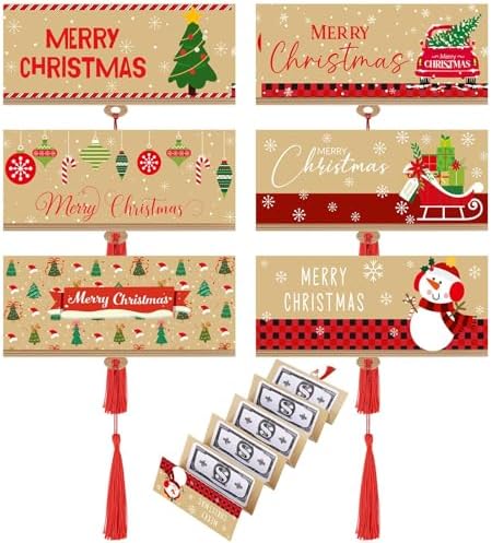 6 Pcs Christmas Money Holder for Cash Gift Card Envelope Booklet Surprise Money Card Holder Book with 10 Slots Unique Cute Funny Xmas Santa Supplies for Gift Supplies (mixed Style 3) 6 Pcs Christmas Money Holder for Cash Gift Card Envelope Booklet Surprise Money Card Holder Book with 10 Slots Unique Cute Funny Xmas Santa Supplies for Gift Supplies (mixed Style 3)