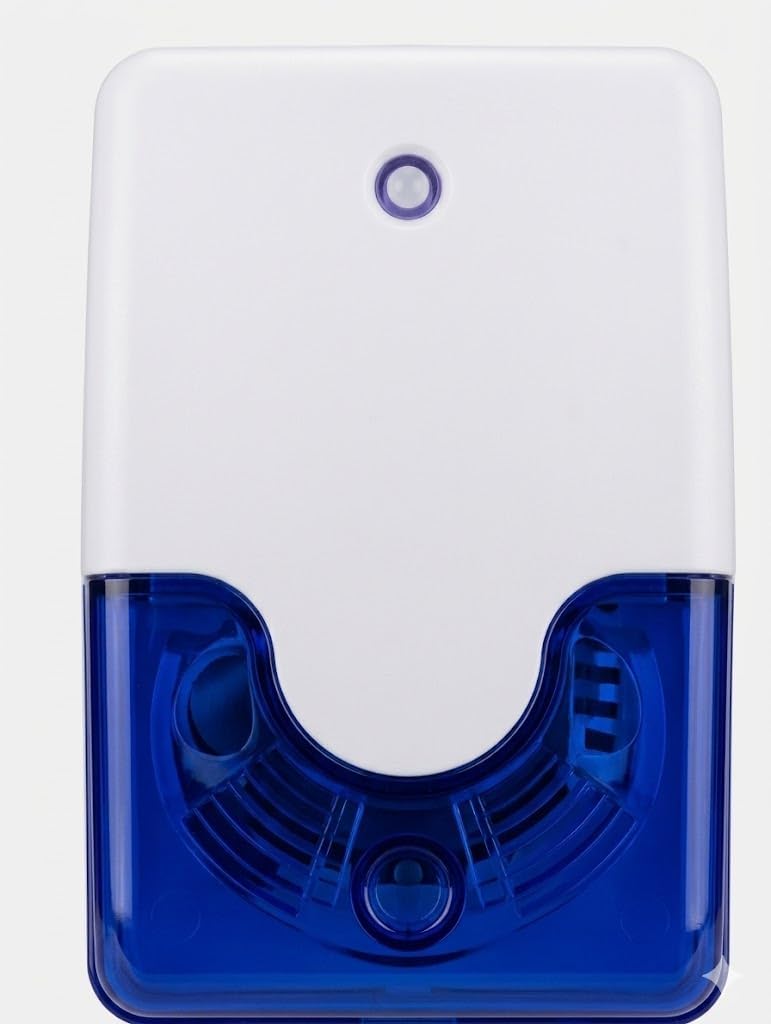 Wired Indoor Siren with Flash, Blue, 12VDC Power Source, Security Alert