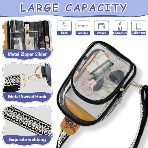 Mochila transparente linqin de poliéster ideal para entrar a eventos todo el año 4