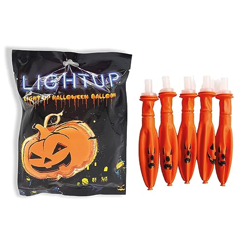 Balão De Led Halloween - Kit 5 Unidades