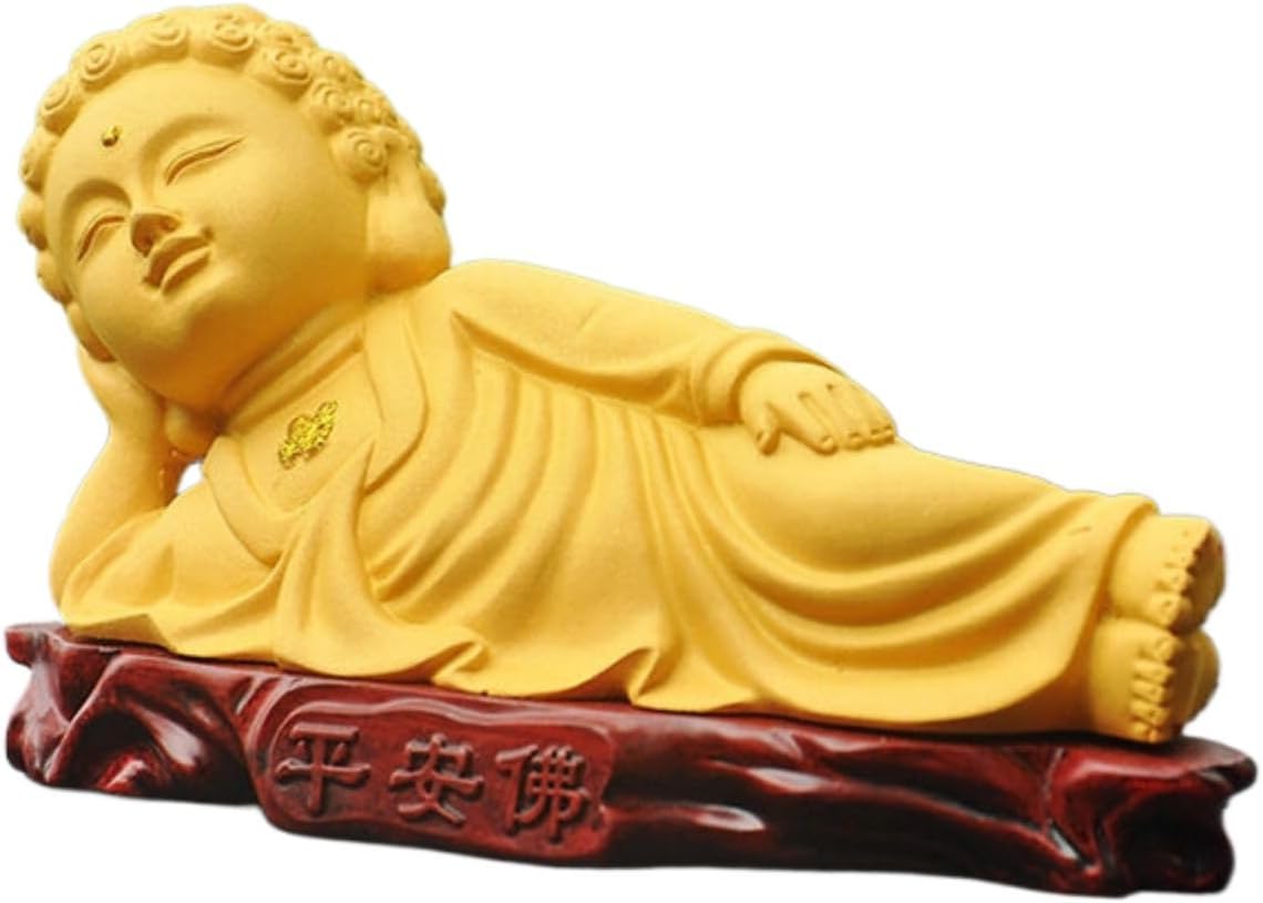 家居饰品摆件 Feng Shui Home Office Decor Chinese Gifts 卧佛汽车摆件 Feng Shui Home Office Decor Chinese Gifts 绒沙金释迦摩尼如来佛摆件 Feng Shui Home Office Decor Chinese Gifts 7713