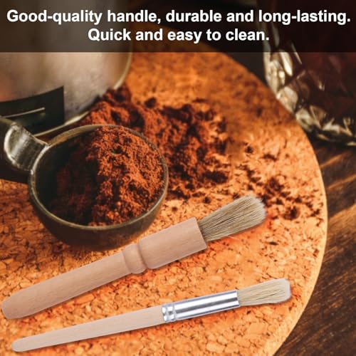 6-Piece Coffee Brush Set: Wooden Boar Bristles Grinder Brush & Nylon Espresso Machine Cleaning Brushes for Group Head, Portafilter, Steam Wand, and Coffee Maker Maintenance - Image 6