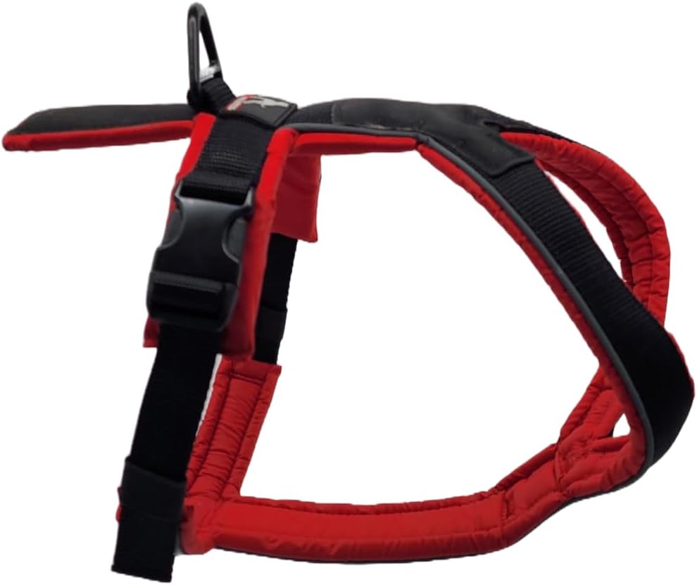 Canine Athletes Sport-HD V3 Working Dog Harness Reflective, Padded, Training, Durable, Strong, Walking, Running (Red/Black, Small)