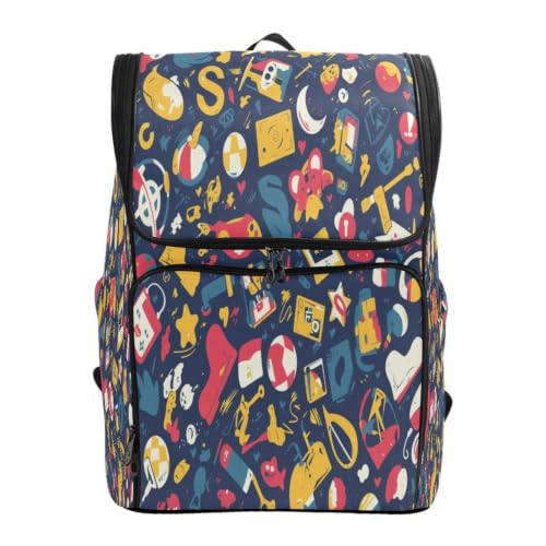 Sac à dos motif dessin animé de sport parfait pour le collège et les sorties
