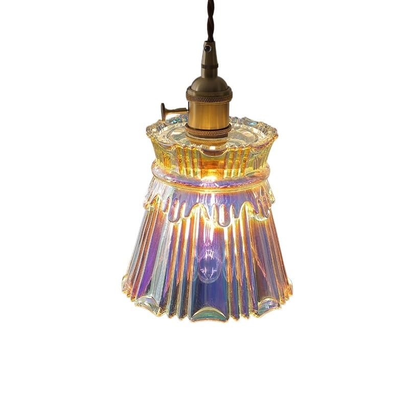 Luminaire suspendu laiton dorée hauteur réglable douille E27 salon