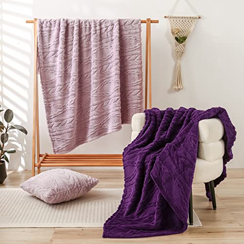 Yusoki Sherpa Fleece Throw Blanket-3D Stylish Design Super Soft Fuzzy Cozy Warm Blanket Thick Plush Fluffy Furry Blankets For Teen Girls Women Couch Bed Sofa Chair Men Boys Gift(Rose Pink,50"X65") #TOP4