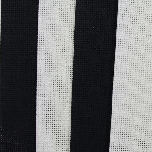 Image of KCS 4 /6 pc of 12 inch x 18 inch(30cmx45cm) 18CT Counted Cotton Aida Cloth Cross Stitch Fabric (4 pc, Antique White+Black)