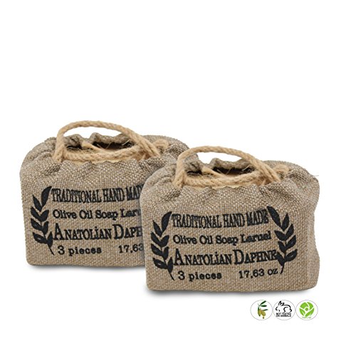 Olive Oil Soap Bar For Hair Skin Bath Kitchen Laundry Excellent Cleanser For Body Moisturizing Effect Good For Sensitive And Allergic Skin Enriched With Laurel Bay Oil/Extract All Natural (6 Bars) #TOP5