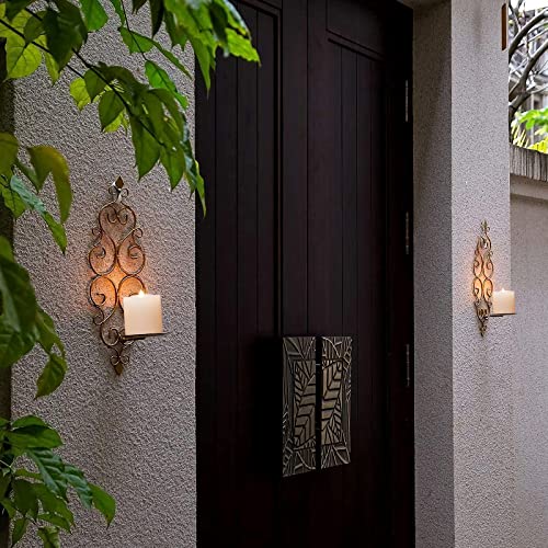 Image of 3x3 Flickering Flameless Candles Set of 2, 2AA Battery Life 600 Hours Battery Candles Flickering with Timer, 3 inch Flameless Candles with Remote for Indoor /Outdoor, White