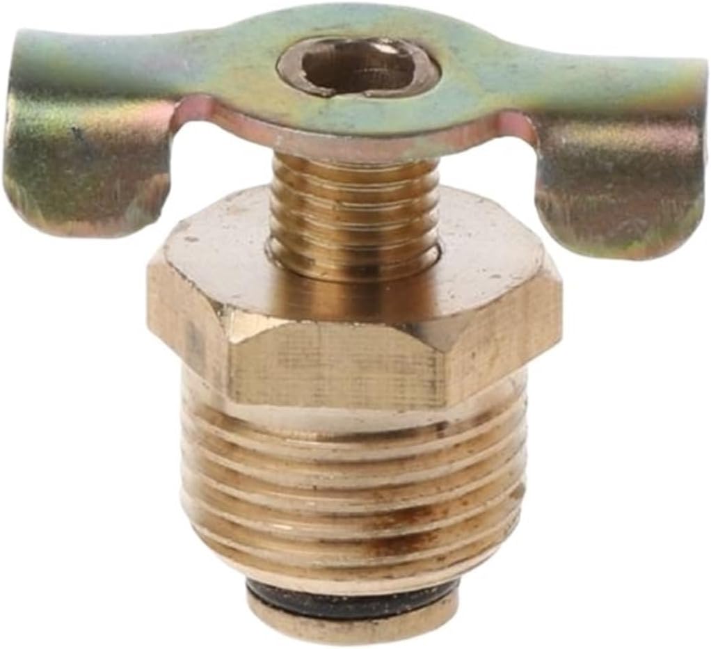 1pcs Male NPT 1/4" 3/8" 1/2'' Winged Style Water Drain for Valve Air Compressor for Tank Drain Cock with T-Handle Easy to Use(3/8")
