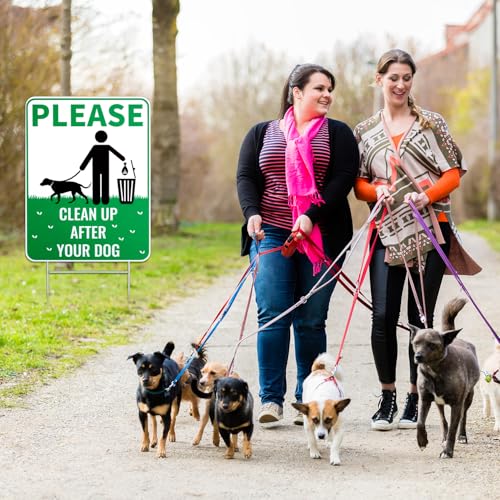 Letreros para limpiar excrementos de perro que solucionan la suciedad en jardines y entradas 8