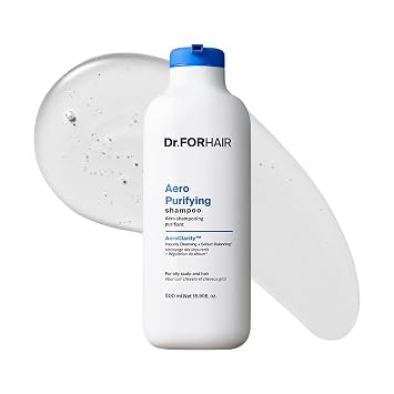 DR.FORHAIR Aero Purifying Shampoo 16.9 fl oz | Clarifying Shampoo for Hard Water & Styling Product Buildup | Deep Cleansing Scalp Care for Fresh, Clean Hair | Korean Haircare
