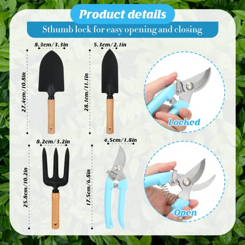 Wesiti 6 Packs Gardening Tool Set Women Gifts Garden Hand Tool Washable Gardening Apron With Pockets And Gloves 3 Trowels Pruner For Outdoor Women Aunt Grandmother Men Harvesting Gardening Supplies #TOP2