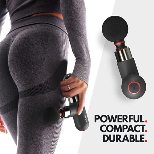Image of The Pill by REVO - Handheld Deep Tissue Electric Massage Gun with 4 Attachments - Powerful, Sleek, Ergonomic, Lightweight - Compact and Easy to Hold Percussion Muscle Massager