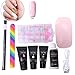 Produktbild Poly Nail Extension Gel Kit mit UV-Lampe, Quick Nail Bulider Gel Testkit für Greenhand -3 Farben(ROSA)