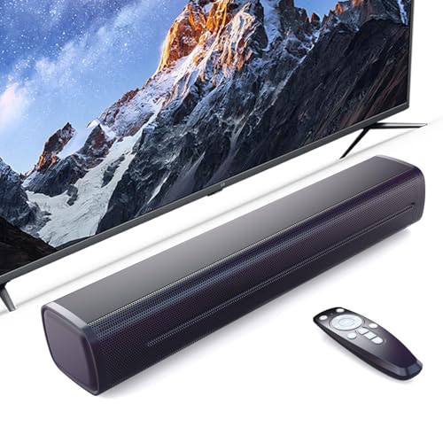 Jierben Barra de sonido para Smart TV, barra de sonido Bluetooth para TV con óptica/AUX/3D, altavoces de sonido envolvente de 50 W, sistema de sonido envolvente para TV, PC, juegos, proyectores