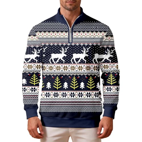 Pull de Noël homme élégant sans capuche pour éviter le froid au cou
