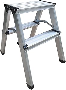 Seforce Aluminum Two Step Ladder - Folding Small 2 Step Stool,Portable ...