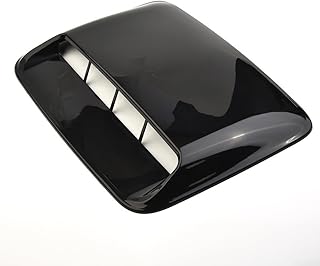 Car Hood Scoop Cover for Universal Fit, Gloss Black Plastic Engine Air Intake Vent Decorative Trim, 1 Piece