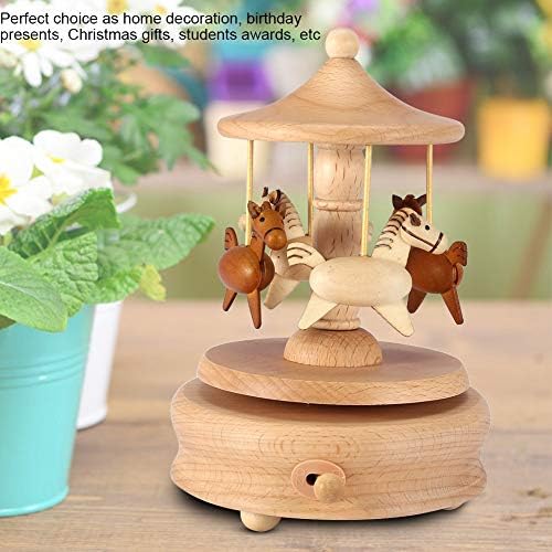 Tnfeeon Classical Music Box,Music Boxes Artware Wooden Vintage Musical Box Home Decor