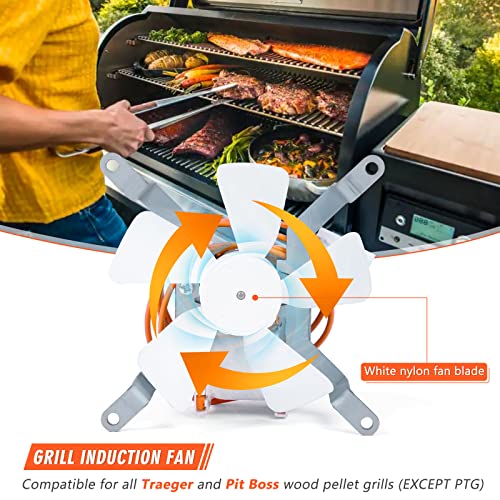 QuliMetal Replacement Parts Grill Induction Fan Kit for All Pit Boss