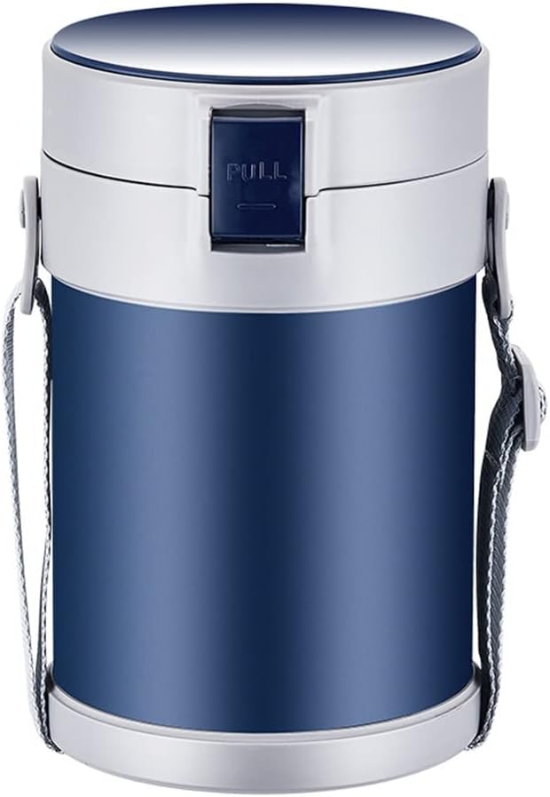 Stainless Steel Vacuum Strap Insulation Pot Layered Microwave Oven Heating Lunch Box