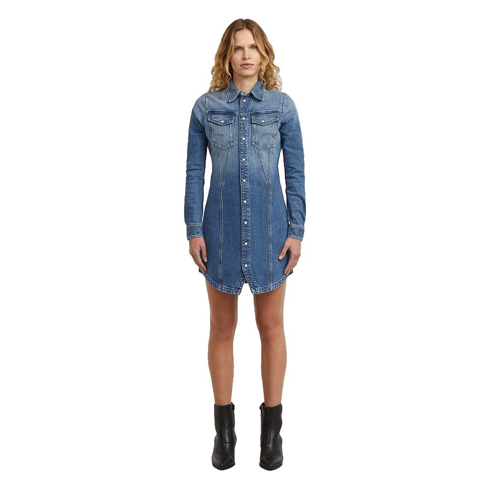 G-STAR RAW Pitched Hem Shirt Dress ls wmn