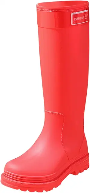 Bottes de pluie unisexes imperméables antidérapantes - Bottes semelles épaisses