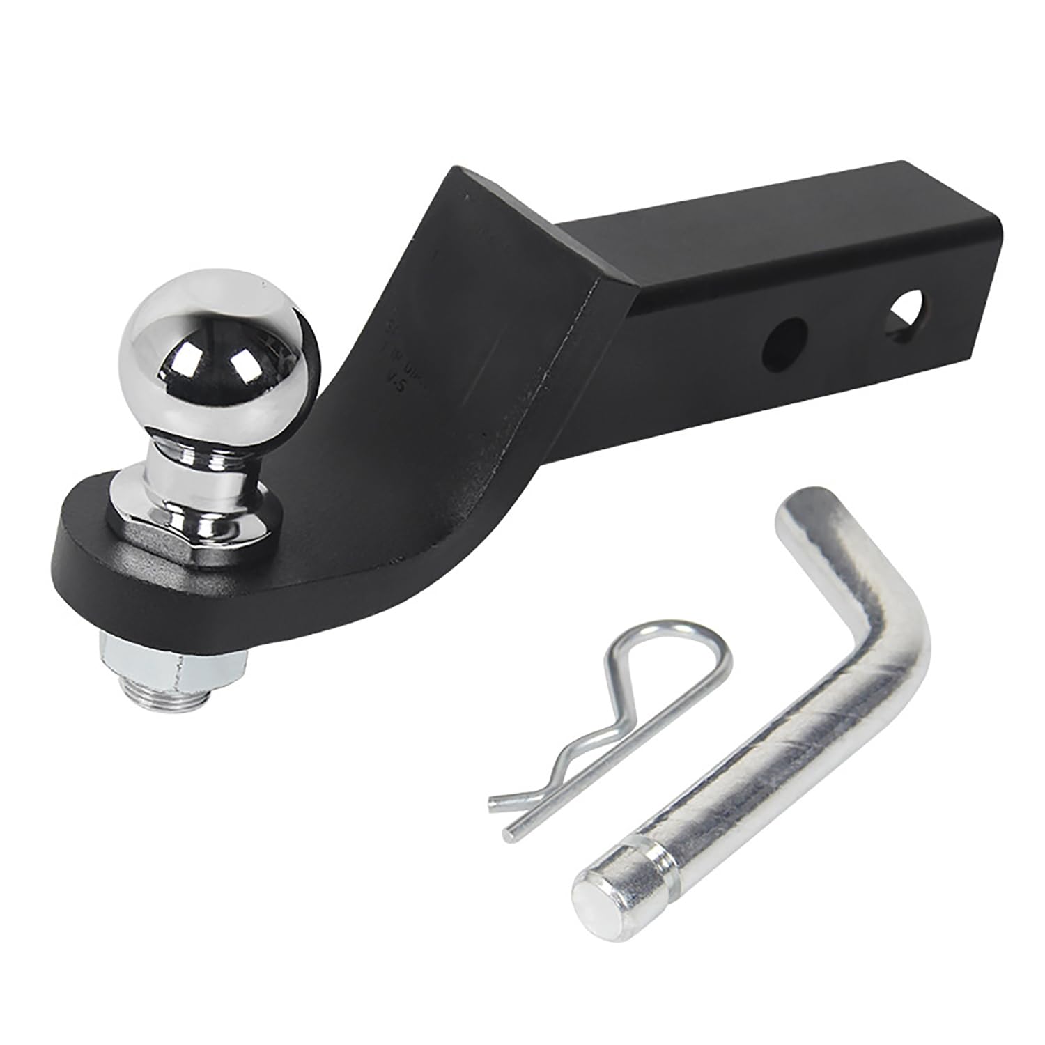 Funmit Supporto A Sfera Per Gancio Di Traino 2 Pollici (5 Cm) Con Perno E Clip - Acciaio Forgiato, Capacità 3400 Kg, Caduta 5 Cm - Per Rimorchi E Camper