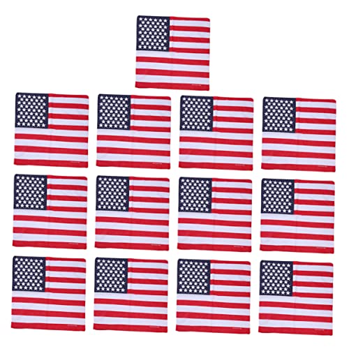 PartyKindom 13pcs Usa Flag Cycling Scarf Hip-hop Headdress Unique Headwear for Patriotic Events