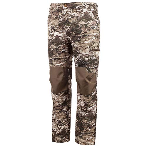 Huntworth Men's Durham Lightweight Hunting Pants – Tarnen Camo, Large – 4-Way Stretch Material, Reinforced Knees, Abrasion Resistant