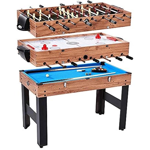 Lancaster 3 in 1 Sports Multigame, Pool Billiards, Slide Hockey, Foosball Game Table