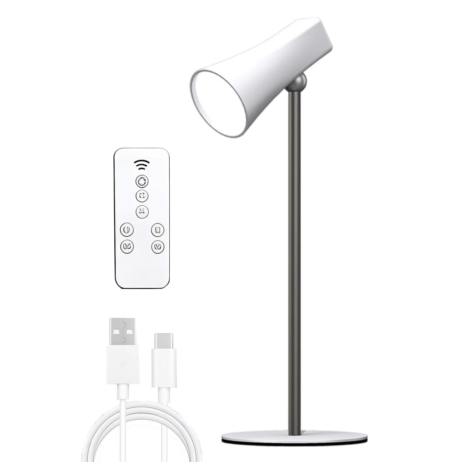 Lampada Tavolo Luce Ricaricabile Con Telecomando | Lampada Da Tavolo A Controllo Touch Per Camera Da Soggiorno Dormitorio Studio Lettura Famiglia Studenti Adolescenti