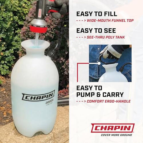 Chapin 20004 Sprayer Tank, Lawn and Garden, Hand Pump Pressured, Anti-Clog Filter, Adjustable Spray Nozzle, Spray Plants, Watering, Weeds, Fertilizer and Pests, White, 1 Gallon (4. image 8