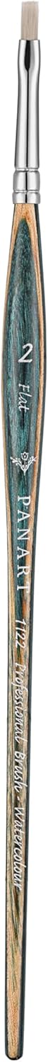 Pan Art Synthetic Flat Brush No. 02 for Watercolour Painting - 1 Piece