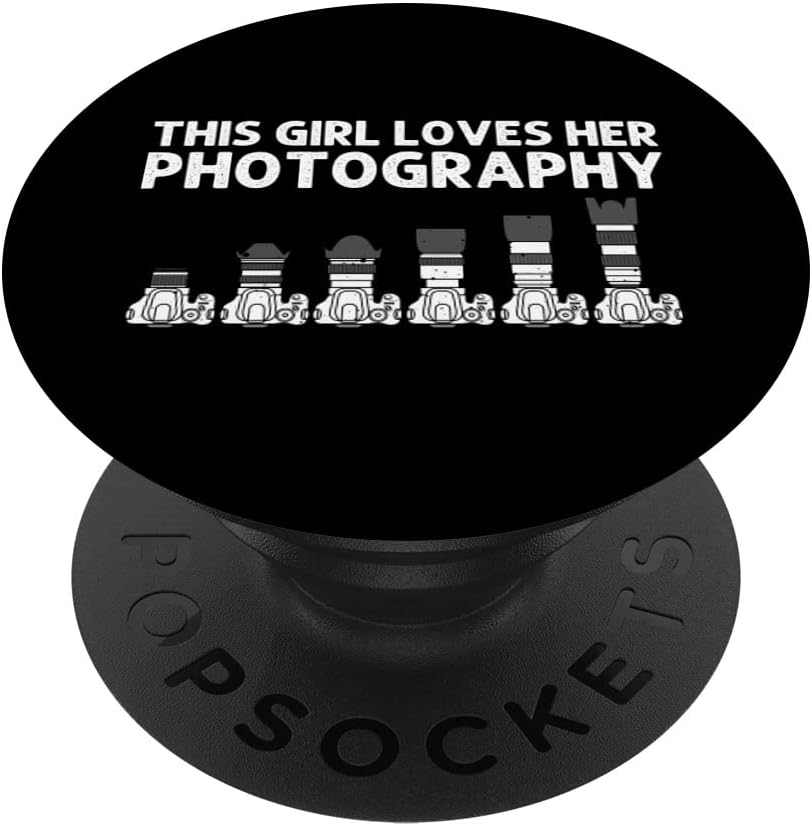 Funny Photography Design For Girls Kids Photographer Camera PopSockets Swappable PopGrip