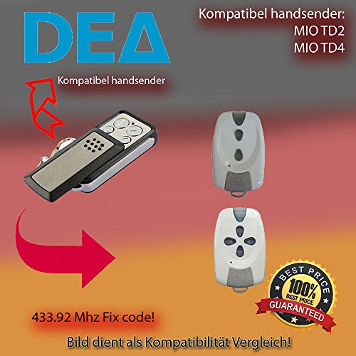 Télécommande 433.92 MHz pour Dea Mio TD2, DEA Mio TD4 Automatique