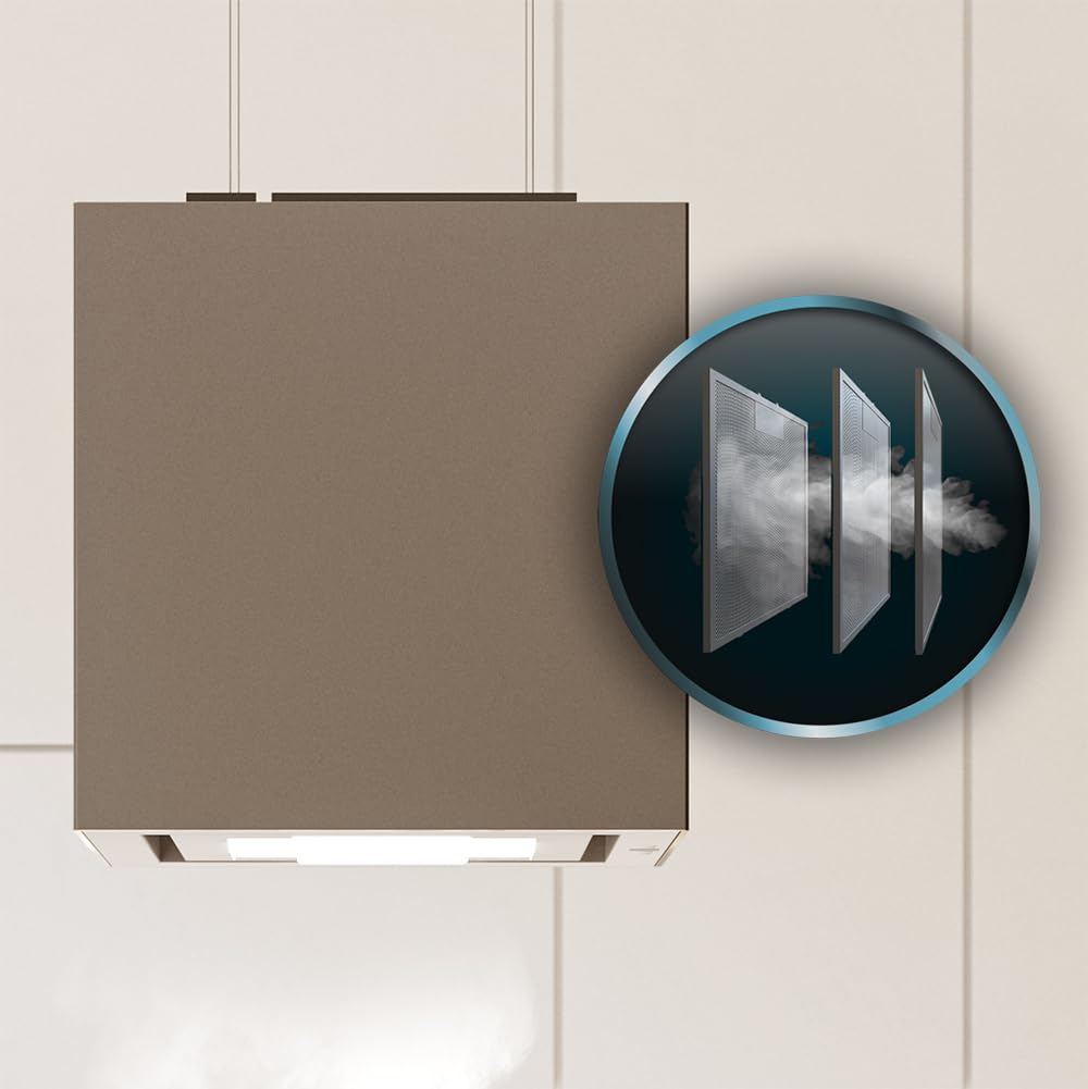 Cecotec Bolero Flux Cct 448000 Insel-Dunstabzugshaube 44 cm 800 m³/h 210 W A++ Grau