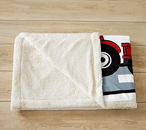 Loussiesd Boys Throw Blanket for Couch Bed Sofa Cartoon Construction Cars Fleece Blanket Decorative Abstract Vehicles Sherpa Blanket Excavator Tractor Fuzzy Blanket Baby 30"x40" Plush Blanket