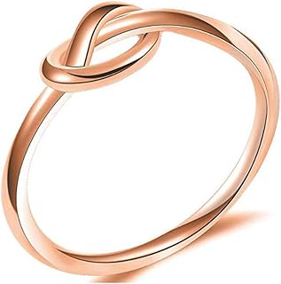 Anillo de acero inoxidable duradero plateado y negro con nudo de amor celta