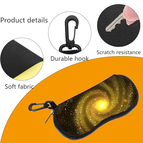 Image of Sunglass Case Soft Glasses Case 2 Pack Eyeglass Case With Hook Sunglass Organizer For Women (Halo)