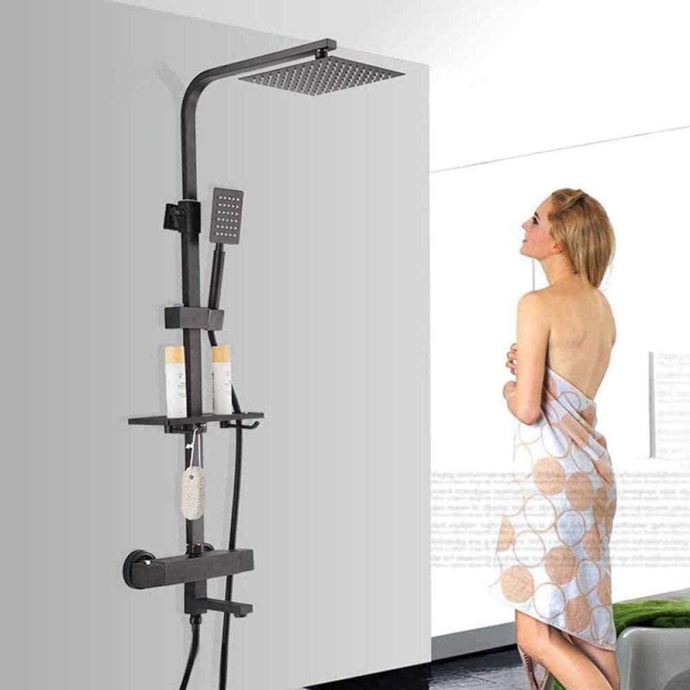 Ensemble de douche mural noirci pour créer une ambiance spa à la maison