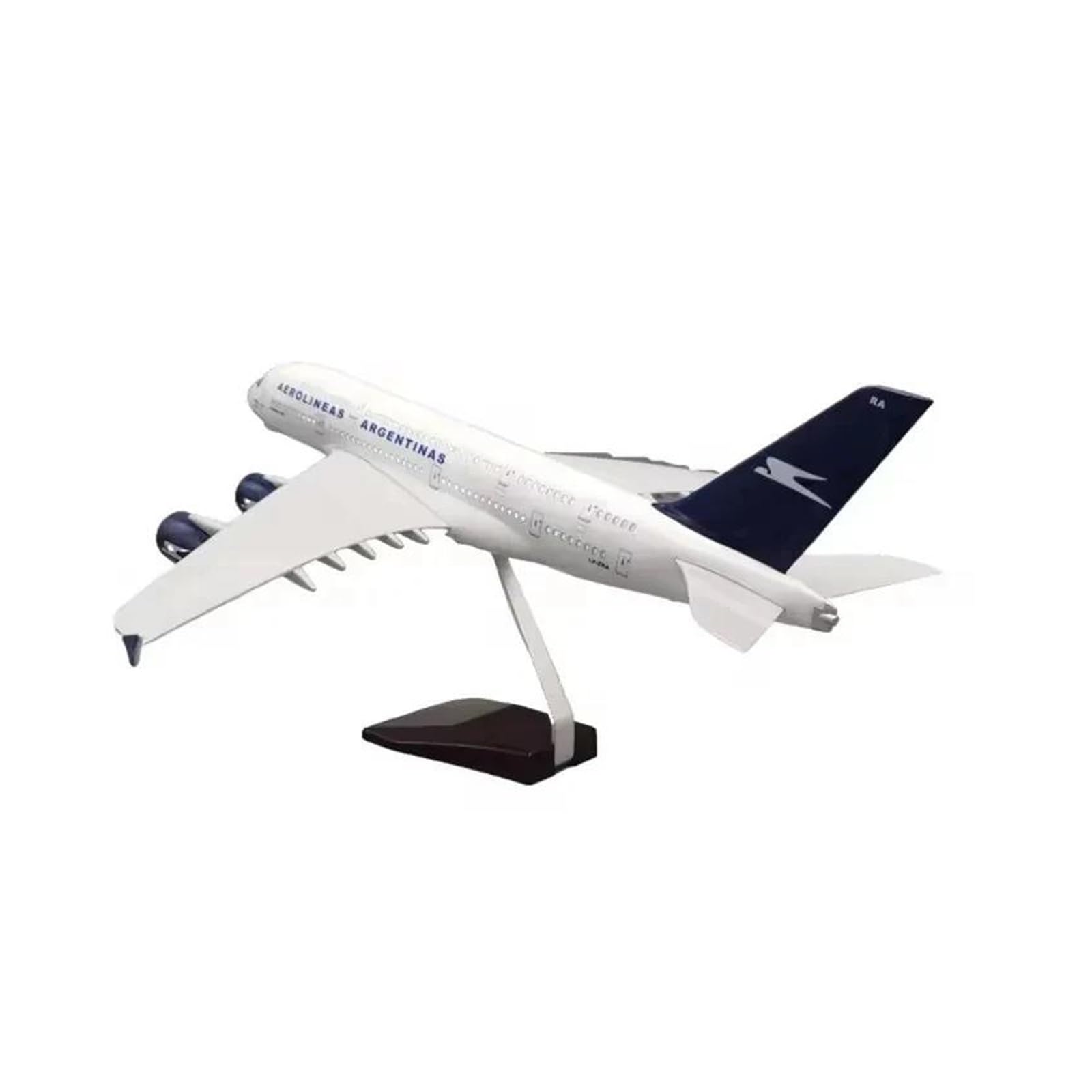 Odlewany metalowy model samolotu samolotu dla 380 samolotów Argentine Airlines 47CM odlewane modele samolotów do dekoracji samolotów do kolekcji i ekspozycji (ze światłem)
