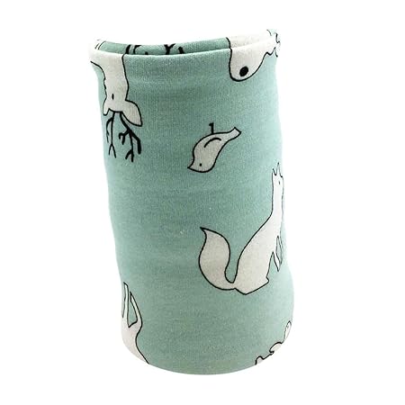 CALANDIS USB Baby's Feeding Bottle Warmer Bag Heating Pouch Infant Milk Heater Sleeve Fox and Deer with Green Background | Cotton and Polyurethane Fabric | 1 Piece Bottle Pouch1 Piece USB Heating Pad
