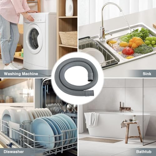 1M Universal-Ersatz-Ablaufschlauch-Verlängerungsset für Waschmaschine, Geschirrspüler und andere Anwendungen (1M)