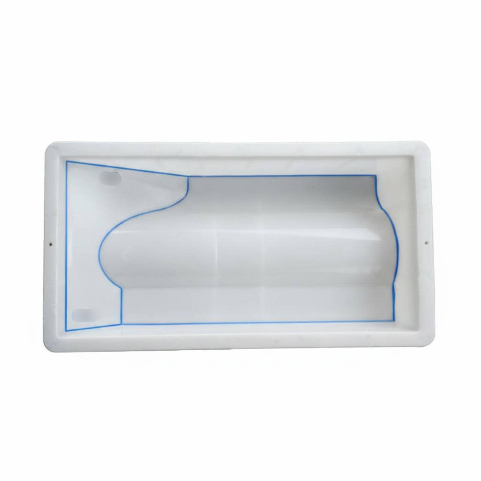 Molde de bordillo de hormigón para evitar charcos mediante guiado de aguas en exteriores