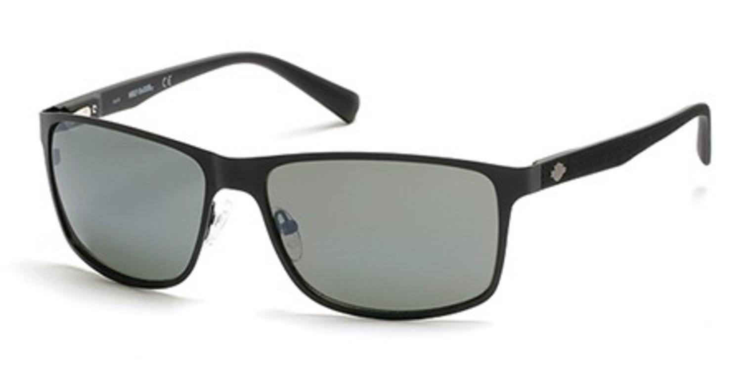 Lunettes Harley Davidson HD 914 X 02Q noir mat et vert miroir