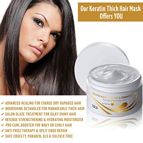 Vitamins Keratin Hair Mask Deep Conditioner Biotin Protein with