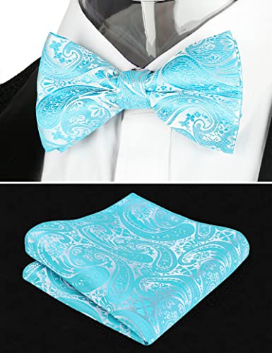 Image of Alizeal Mens Multicolored Silk Solid Cummerbund Bow Tie Set | with Cummerbund Pocket Square Pre-tied Adjustable for Mens Gift